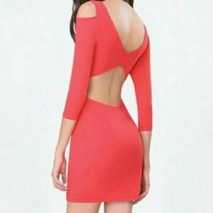 BEBE Shoulder & Back Cut-out Dress